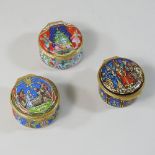A collection of three Halcyon Days Christmas boxes,