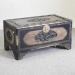 An oriental style camphor wood chest,