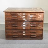 A mid 20th century plan chest,