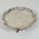 An early 20th century silver salver,