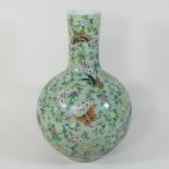 A Chinese Canton porcelain vase, encircled character marks to base,