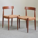 A pair of 1960's Danish Moller dining chairs