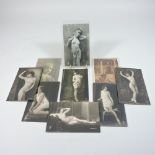 A collection of nine early 20th century French erotic photographs,