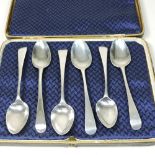 A collection of six silver Old English pattern teaspoons, by Peter and Ann Bateman, London 1793-99,