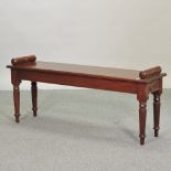 A Regency style mahogany window seat,