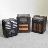 Three vintage bakelite cased radios,