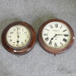 An early 20th century National Electric dial clock, together with a dial clock signed Gurnett,