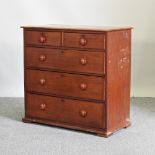 A Victorian mahogany chest of drawers,