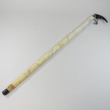 A bone sectional walking stick,