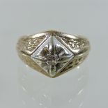 A gentleman's 9 carat gold ring,