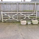 A wooden field gate,