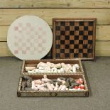 A chess set,