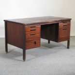 A 1970's hardwood desk,