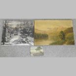 English School, early 20th century, landscape, oil on canvas, 50 x 76cm,