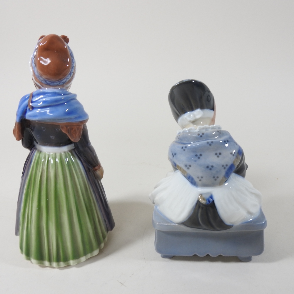 A Dresden figural inkwell, together with a Royal Copenhagen figure, - Image 27 of 39