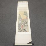 A late 19th/early 20th century Japanese scroll, unframed,