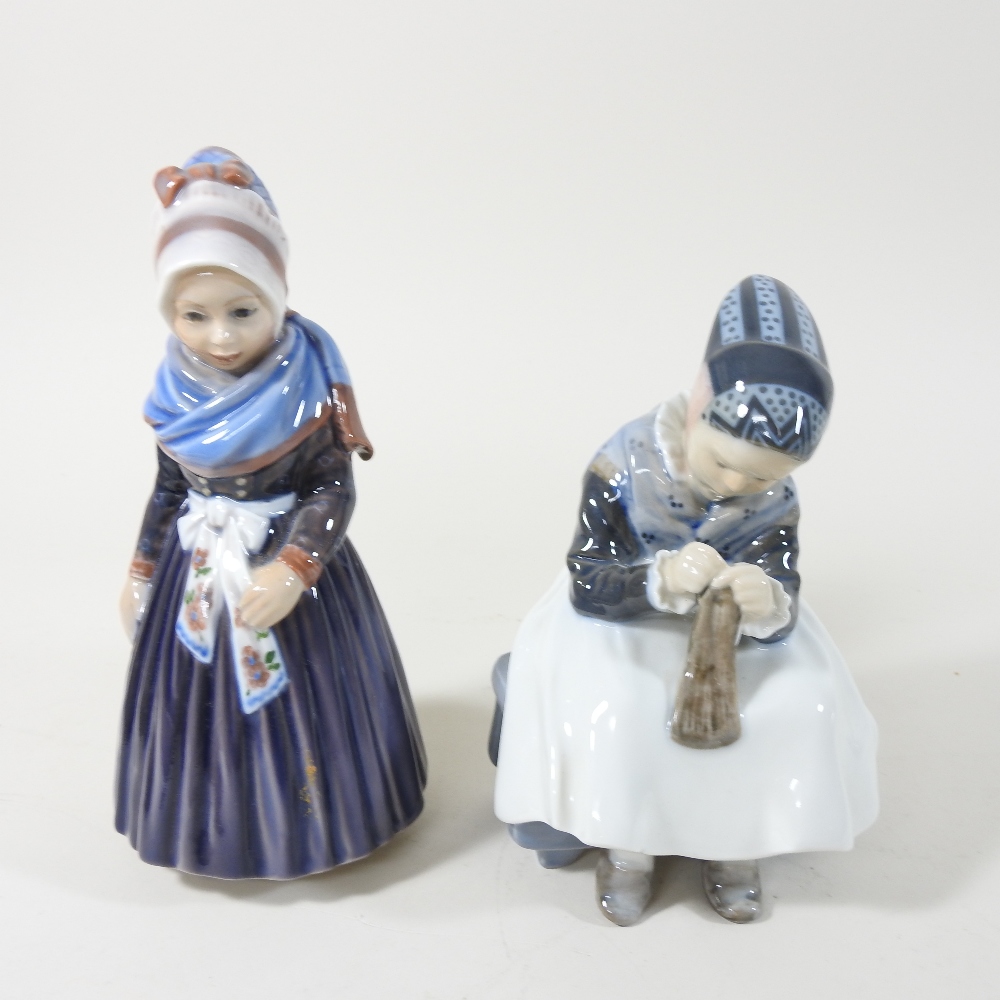 A Dresden figural inkwell, together with a Royal Copenhagen figure, - Image 30 of 39