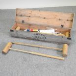 A vintage Jacques croquet set, boxed,