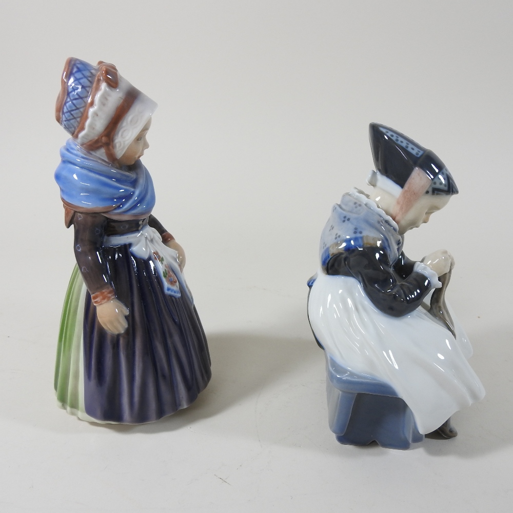 A Dresden figural inkwell, together with a Royal Copenhagen figure, - Image 28 of 39