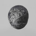 A Cunobelin 1st century AD silver coin, with a hunting dog,