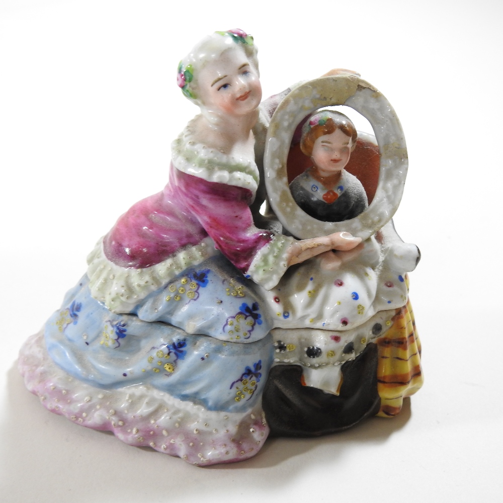 A Dresden figural inkwell, together with a Royal Copenhagen figure, - Image 17 of 39