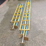 A metal tripod ladder, 320cm high,