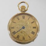 An 18 carat gold pocket watch,