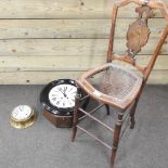 A brass cased ship's clock, by Seth Thomas, together with a 19th century dial clock,