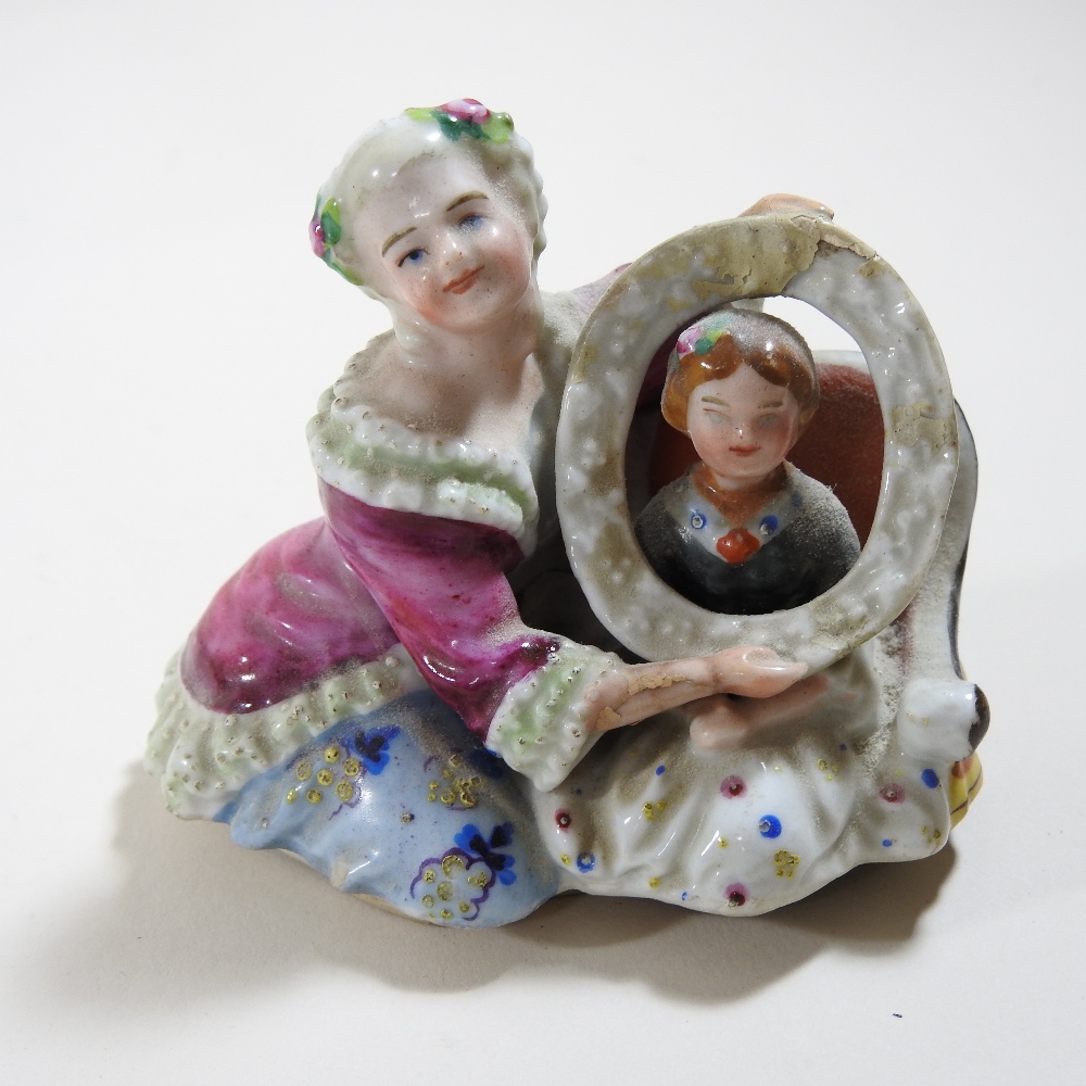 A Dresden figural inkwell, together with a Royal Copenhagen figure, - Image 15 of 39