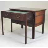 A 19th century mahogany pull-out architect's table, with Greek key decoration, stamped R Trahan,