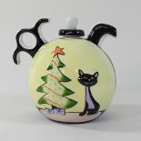 A Lorna Bailey limited edition teapot in the form of a cat, 2/4,