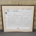 A William IV framed indenture, dated 1835,