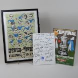 An Ipswich Town FA Cup Final Programme, May 1978, signed by fourteen team players,