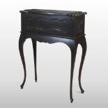 A Victorian mahogany planter, on cabriole legs,