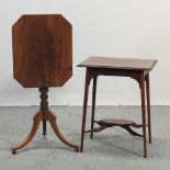 A 19th century mahogany occasional table on a tripod base,