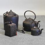 A cast iron kettle,