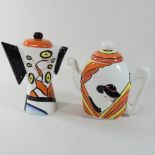 A Lorna Bailey coffee pot, 24cm high,