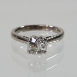 A diamond solitaire ring, approx 1.