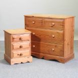 A modern pine chest of drawers, 101cm,