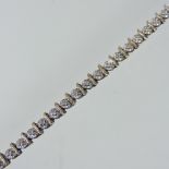 A 9 carat gold line bracelet