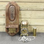 An 18th century style brass lantern clock, 40cm high,