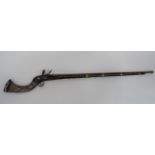 19th Century Indian Flintlock Jezail Rifle