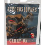WW2 'Czechoslovaks Carry On' Poster