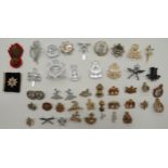 Selection of Anodised Cap Badges and Brass Collar Badges