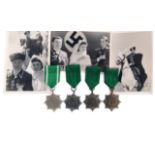 Set of 4 Eastern People's Ostvolk Decorations Plus Photos