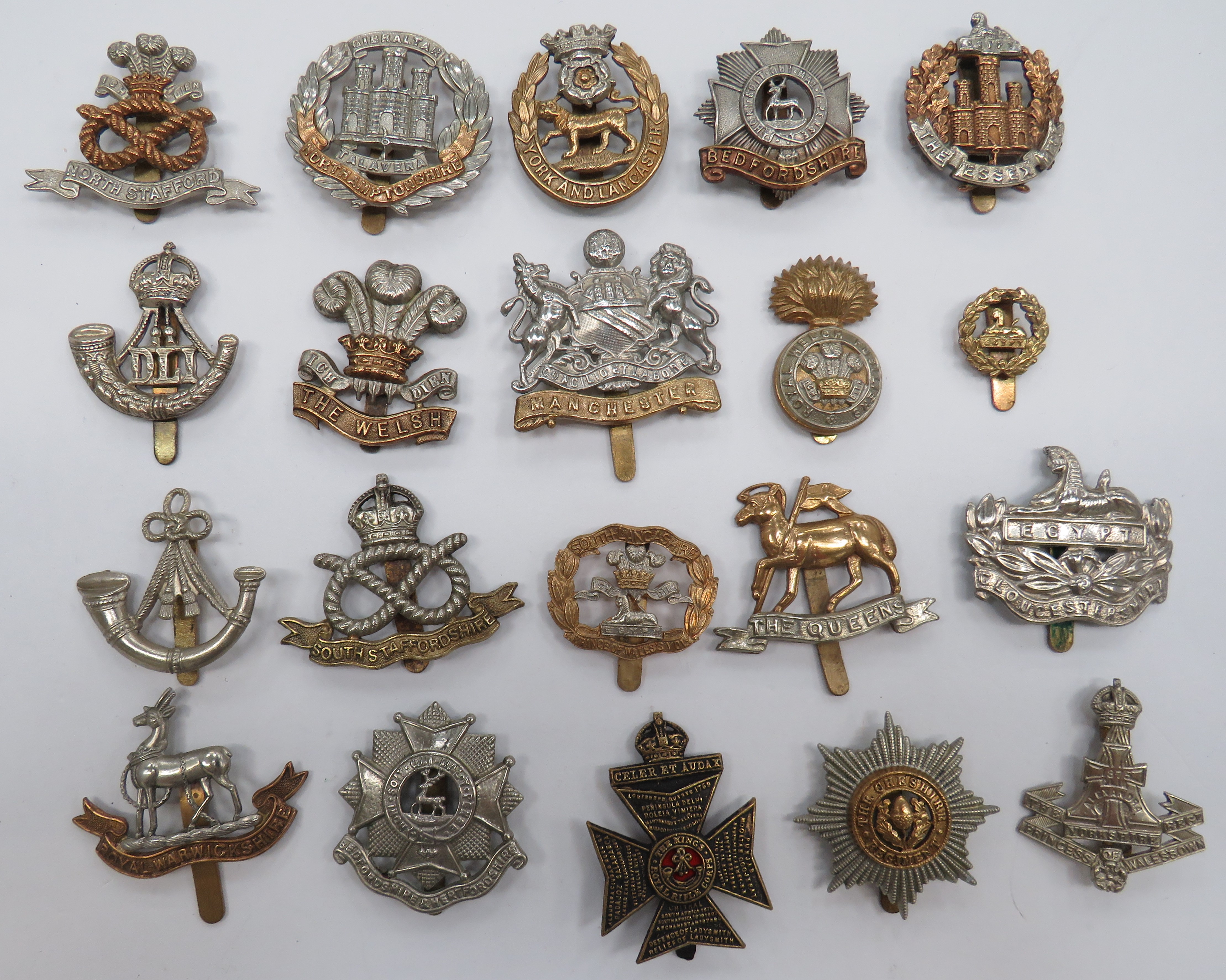 Selection of Various Infantry Cap Badges