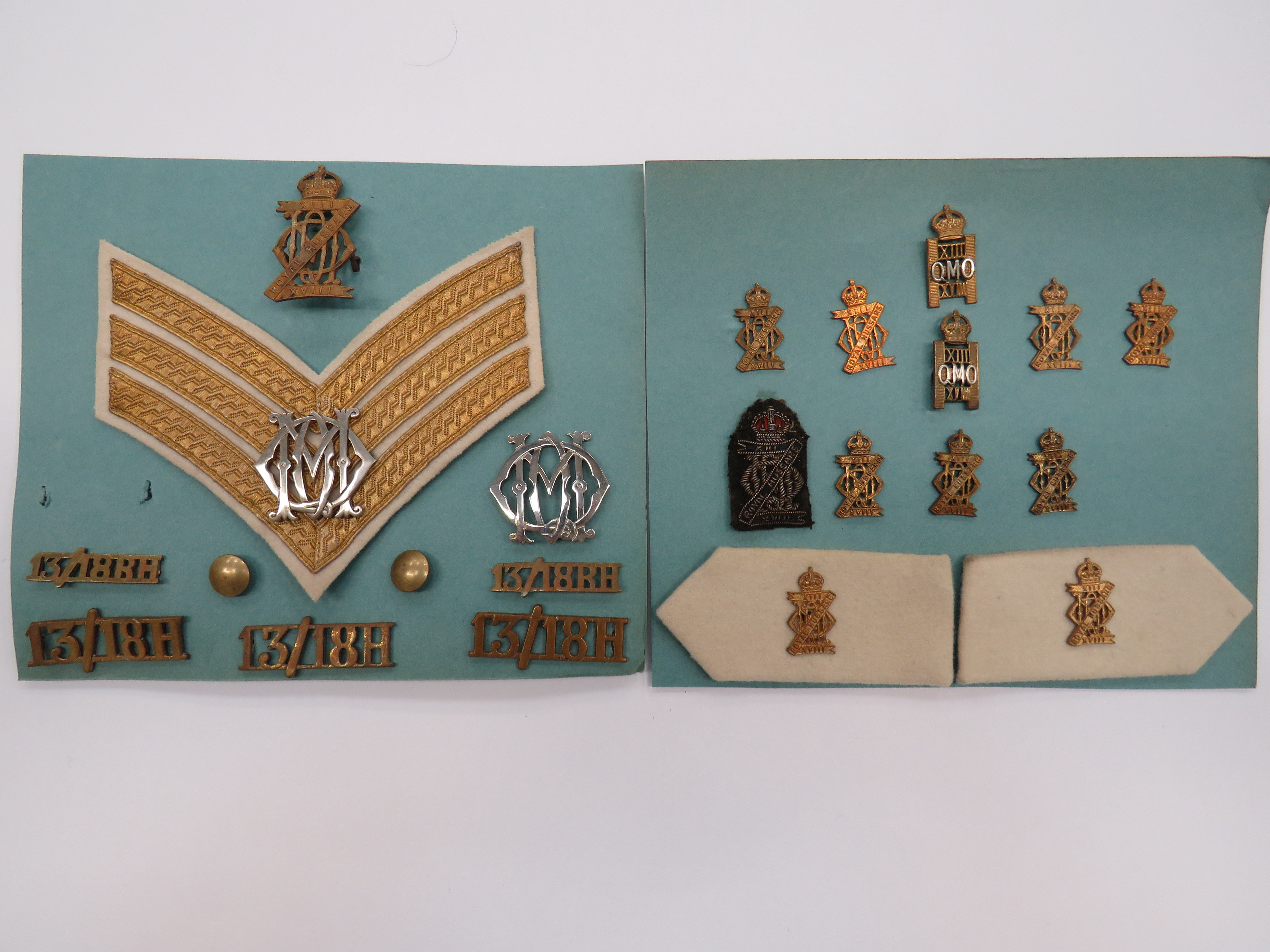 Selection of 13/18 Royal Hussars Badges