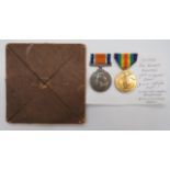 WW1 West Riding Reg Casualty Medal Pair