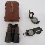 Pair of Issue Binoculars and Compass