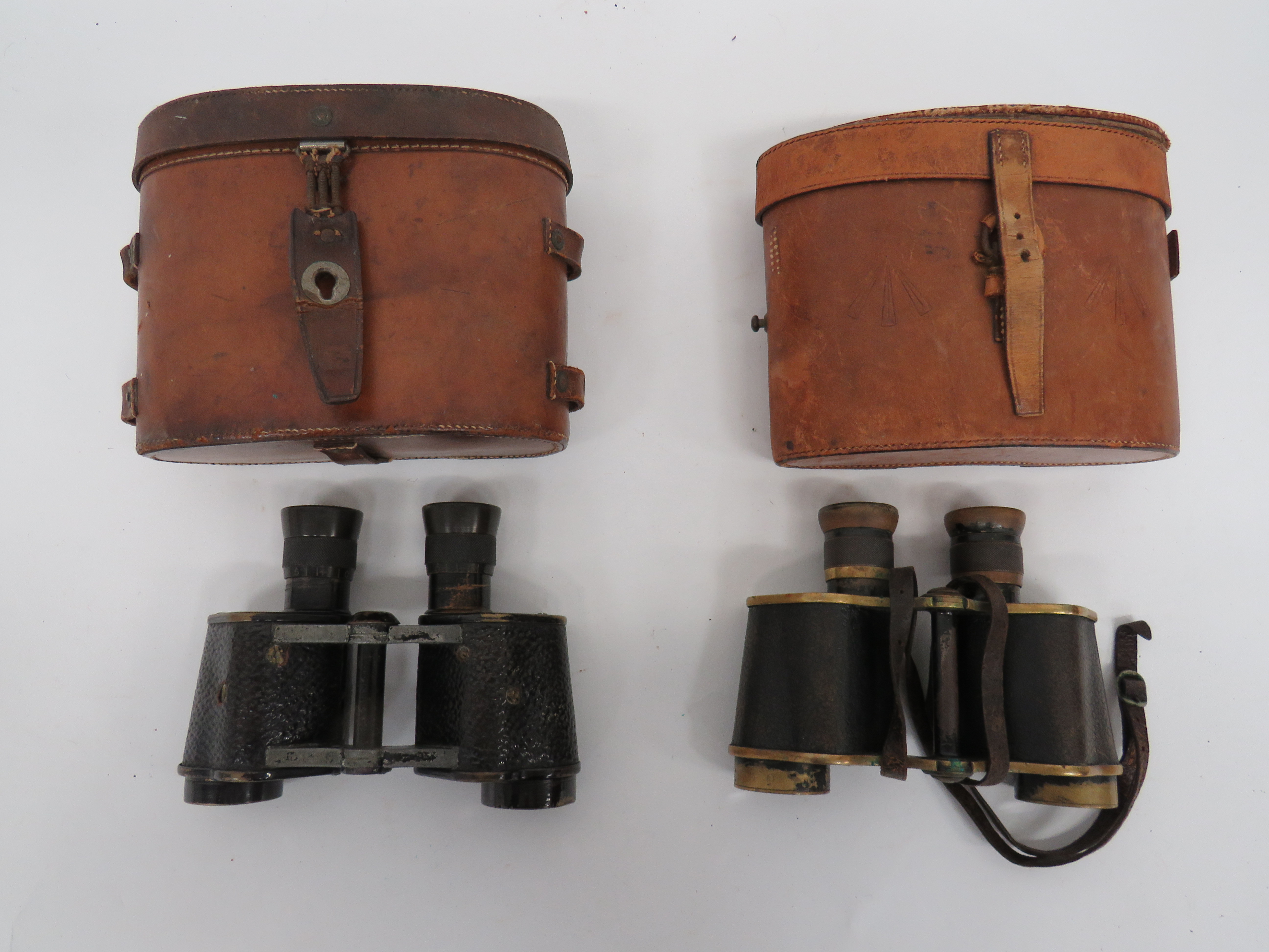 Two Pairs of WW1 Pattern Military Binoculars